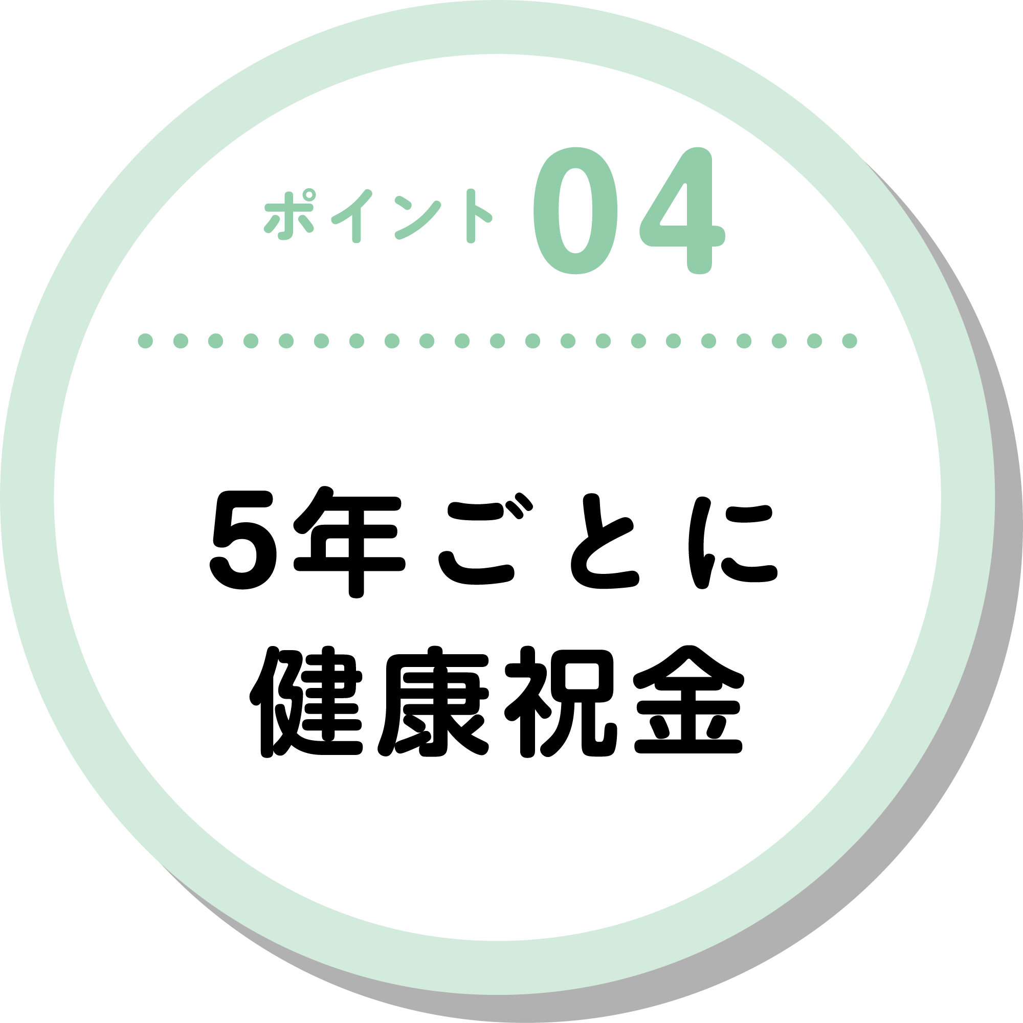 ポイント04 5年ごとに健康祝金